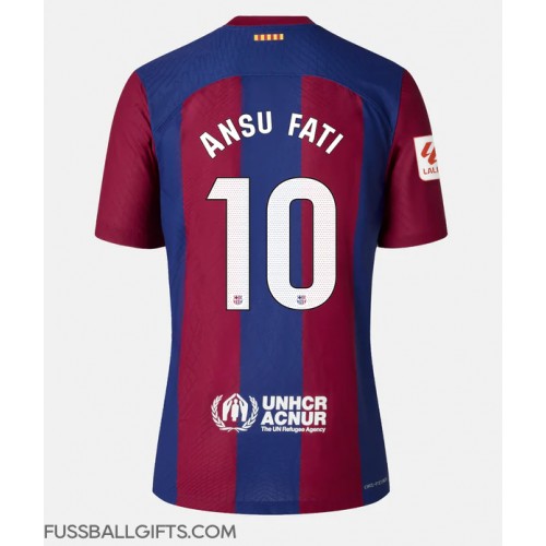 Barcelona Ansu Fati #10 Fußballbekleidung Heimtrikot Damen 2023-24 Kurzarm